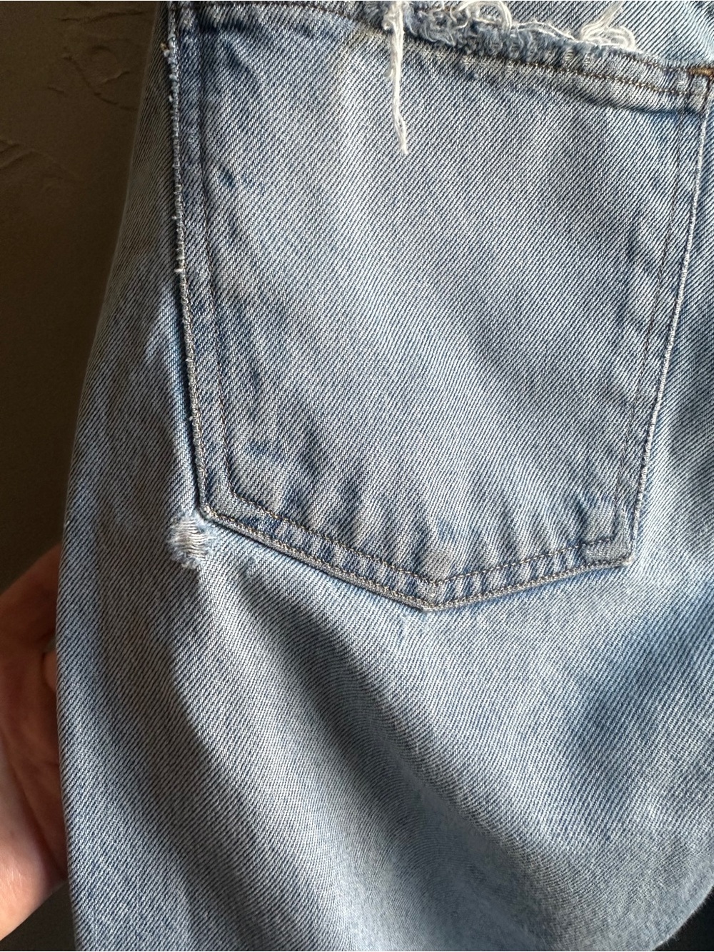 AGOLDE 90s Crop Distressed Jeans 27 Vintage Wash Straight Leg Denim - Picture 6 of 13
